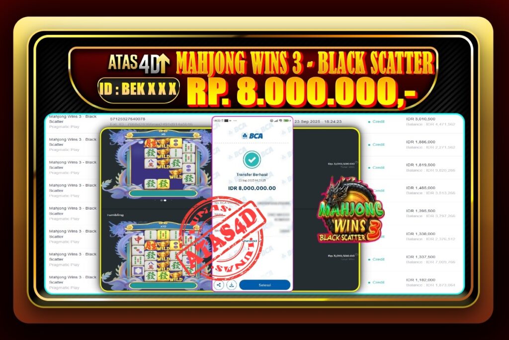 Bukti Jp ATAS4D Slot Online 23 September 2025
