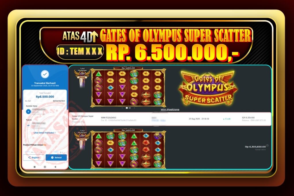 Bukti Jp ATAS4D Slot Online 23 September 2025.