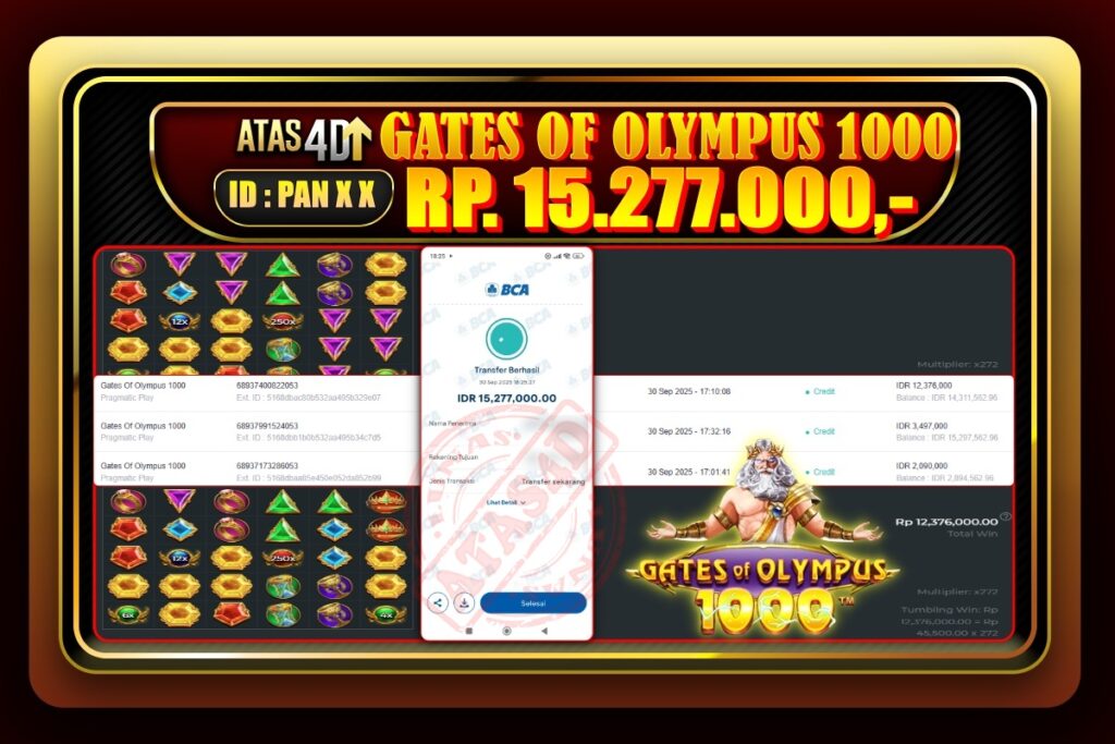 Bukti Jp ATAS4D Slot Online 30 September 2025