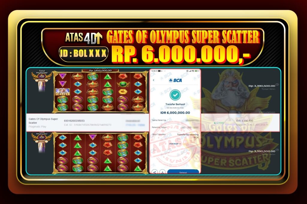 Bukti Jp ATAS4D Slot Online 09 Oktober 2025