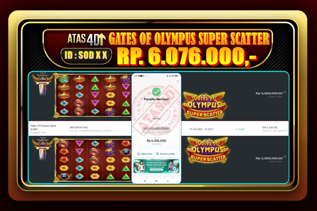 Bukti Jp ATAS4D Slot Online – 01 Oktober 2025