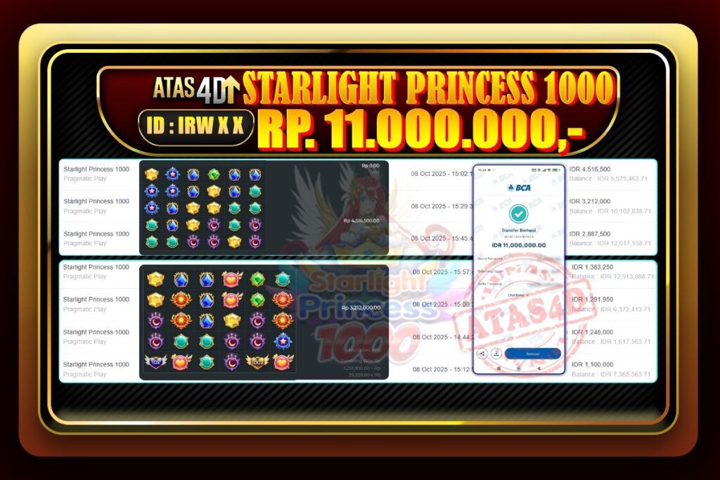 Bukti Jp ATAS4D Slot Online 08 Oktober 2025.