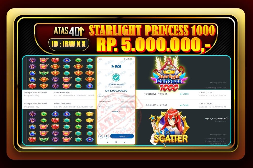 Bukti Jp ATAS4D Slot Online 10 Oktober 2025