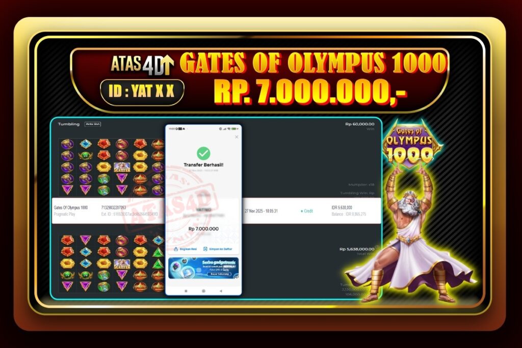 Bukti Jp ATAS4D Slot Online 27 November 2025.