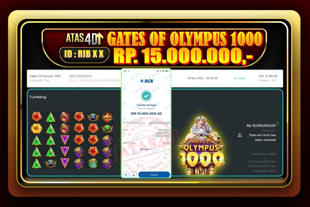 Bukti Jp ATAS4D Slot Online 19 November 2025.