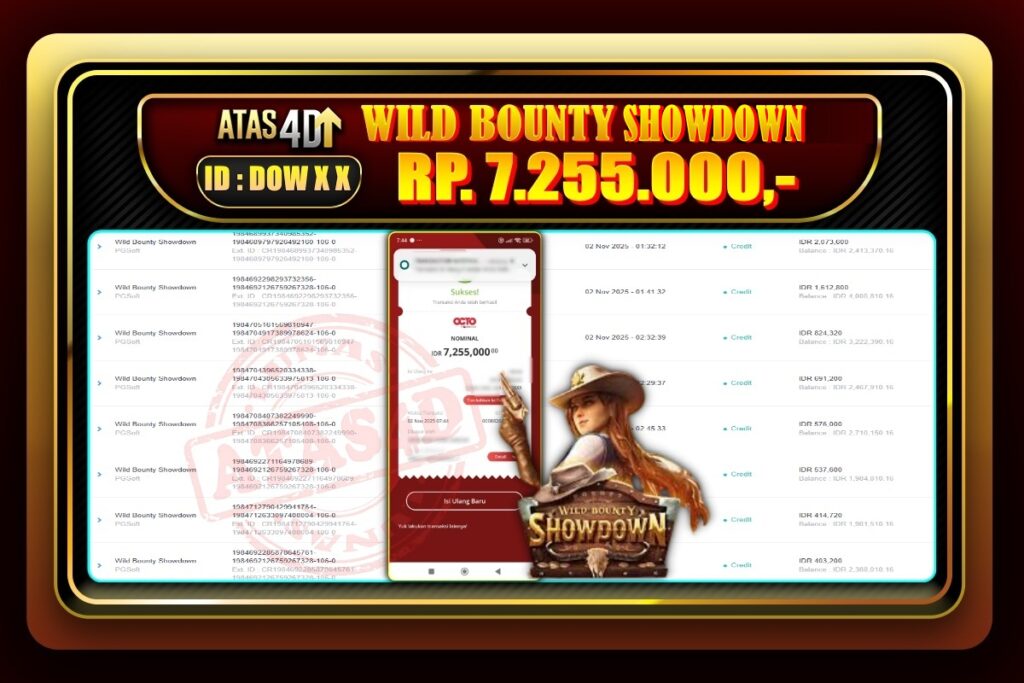 Bukti Jp ATAS4D Slot Online – 02 November 2025.