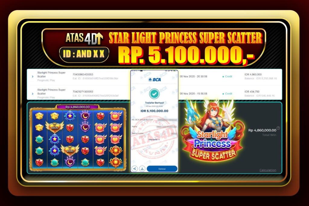 Bukti Jp ATAS4D Slot Online 05 November 2025