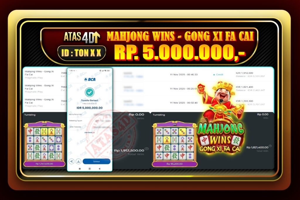 Bukti Jp ATAS4D Slot Online 11 November 2025