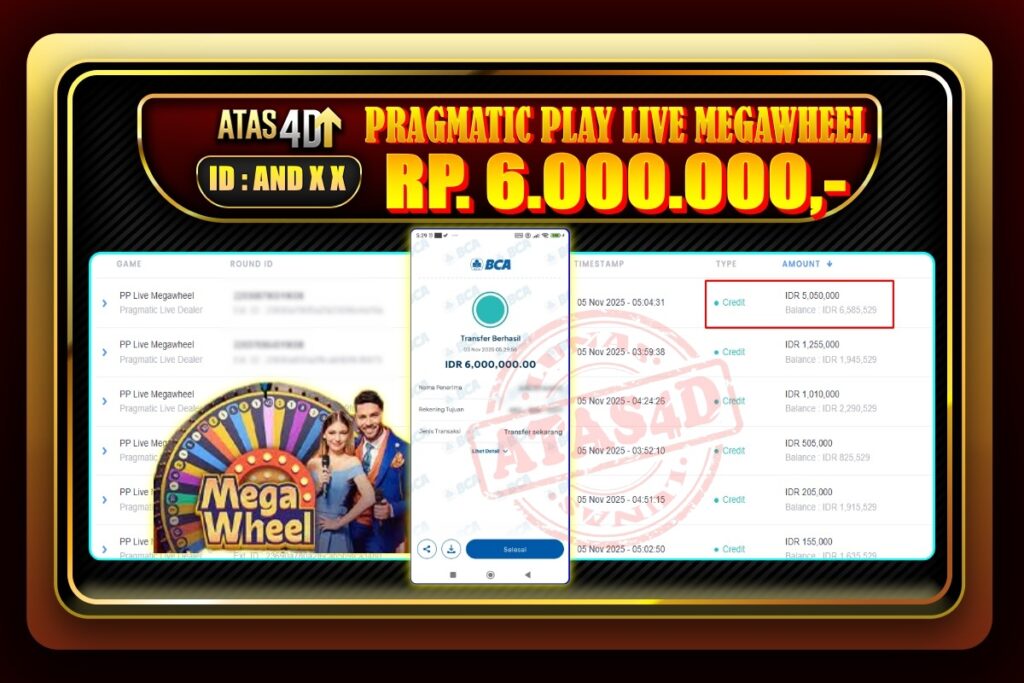 Bukti Jp ATAS4D Live Games Online 05 November 2025