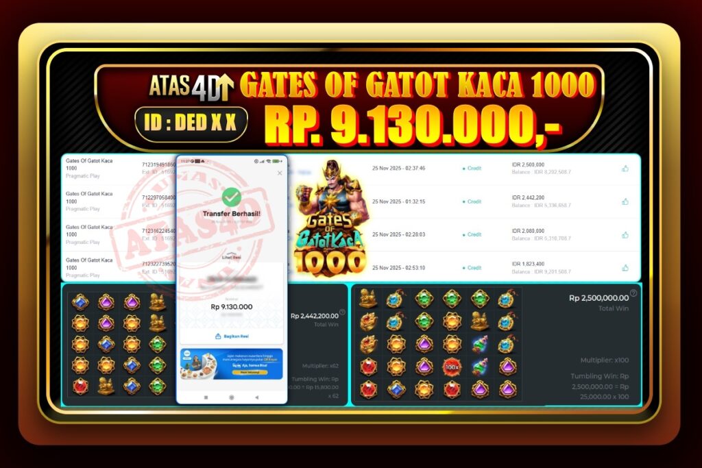 Bukti Jp ATAS4D Slot Online 25 November 2025.