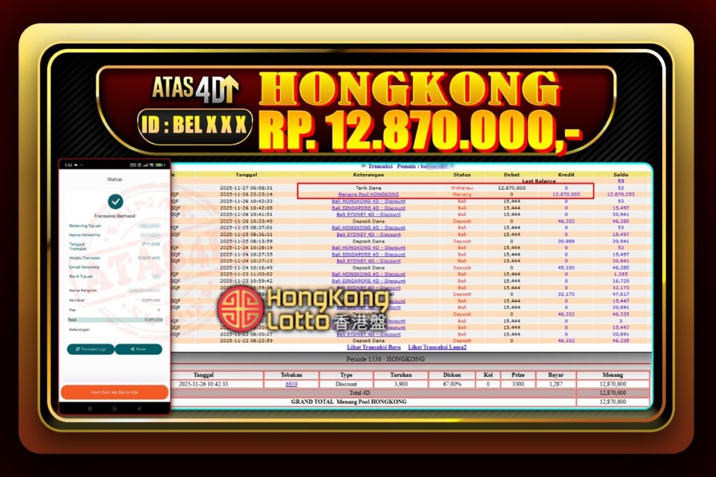 Bukti Jp ATAS4D Togel Online 27 November 2025