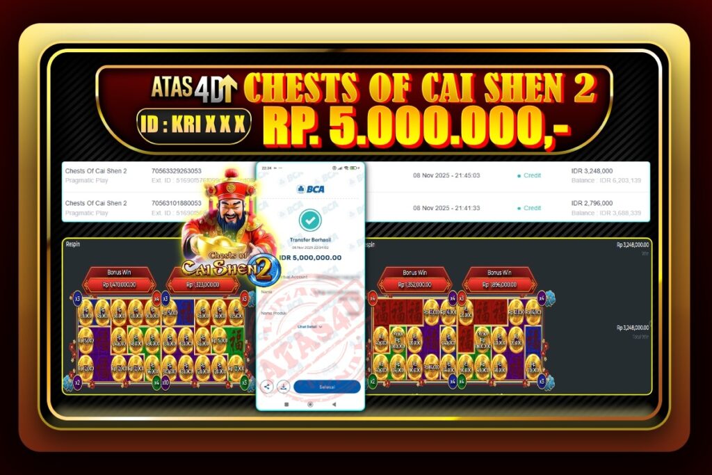 Bukti Jp ATAS4D Slot Online 08 November 2025.