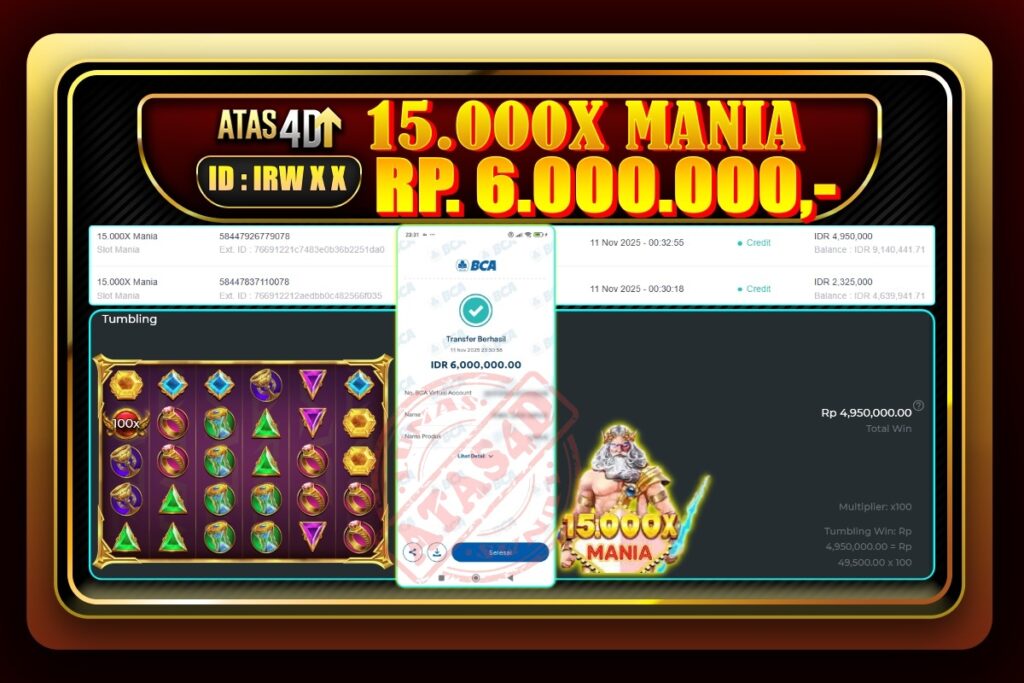 Bukti Jp ATAS4D Slot Online – 11 November 2025